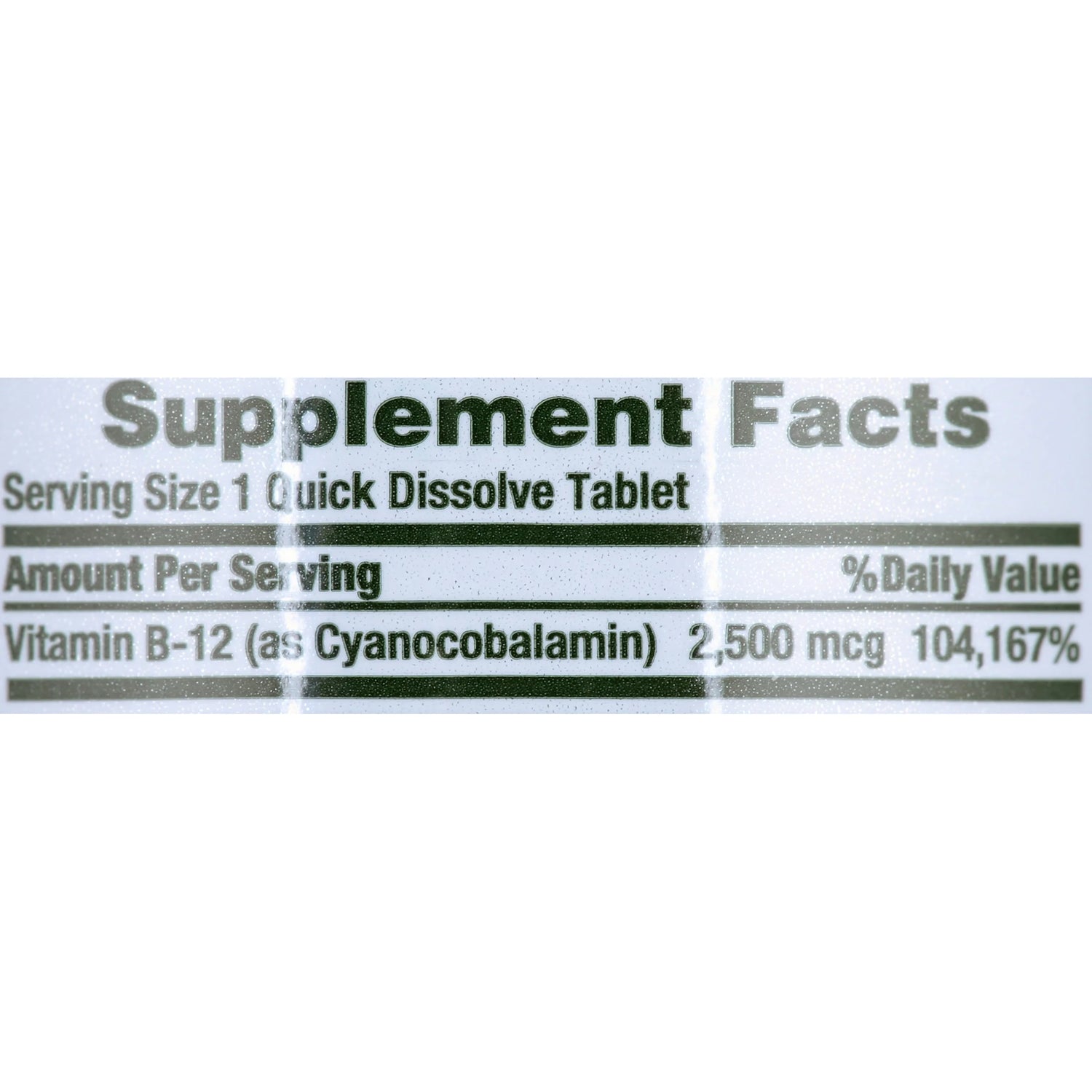 Nature’S Bounty Vitamin B12 Quick Dissolve Tablets, 2500 Mcg, 75 Count