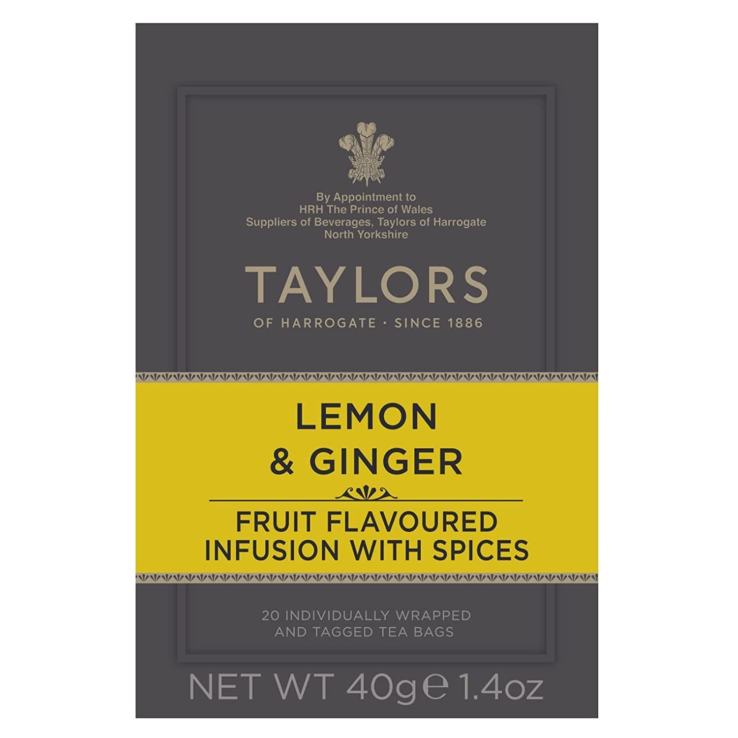 Lemon & Ginger Herbal Tea, 20 Count