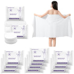 10 Pack Large Compressed Bath Towels Portable Lightweight Disposable Cotton Fiber Tablets Towel for Travel, Camping, Gym, Swimming, Beach (55