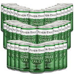 Fever Tree Premium Ginger Ale - Premium Quality Mixer and Soda - Refreshing Beverage for Cocktails & Mocktails 150Ml Bottle - Pack of 30