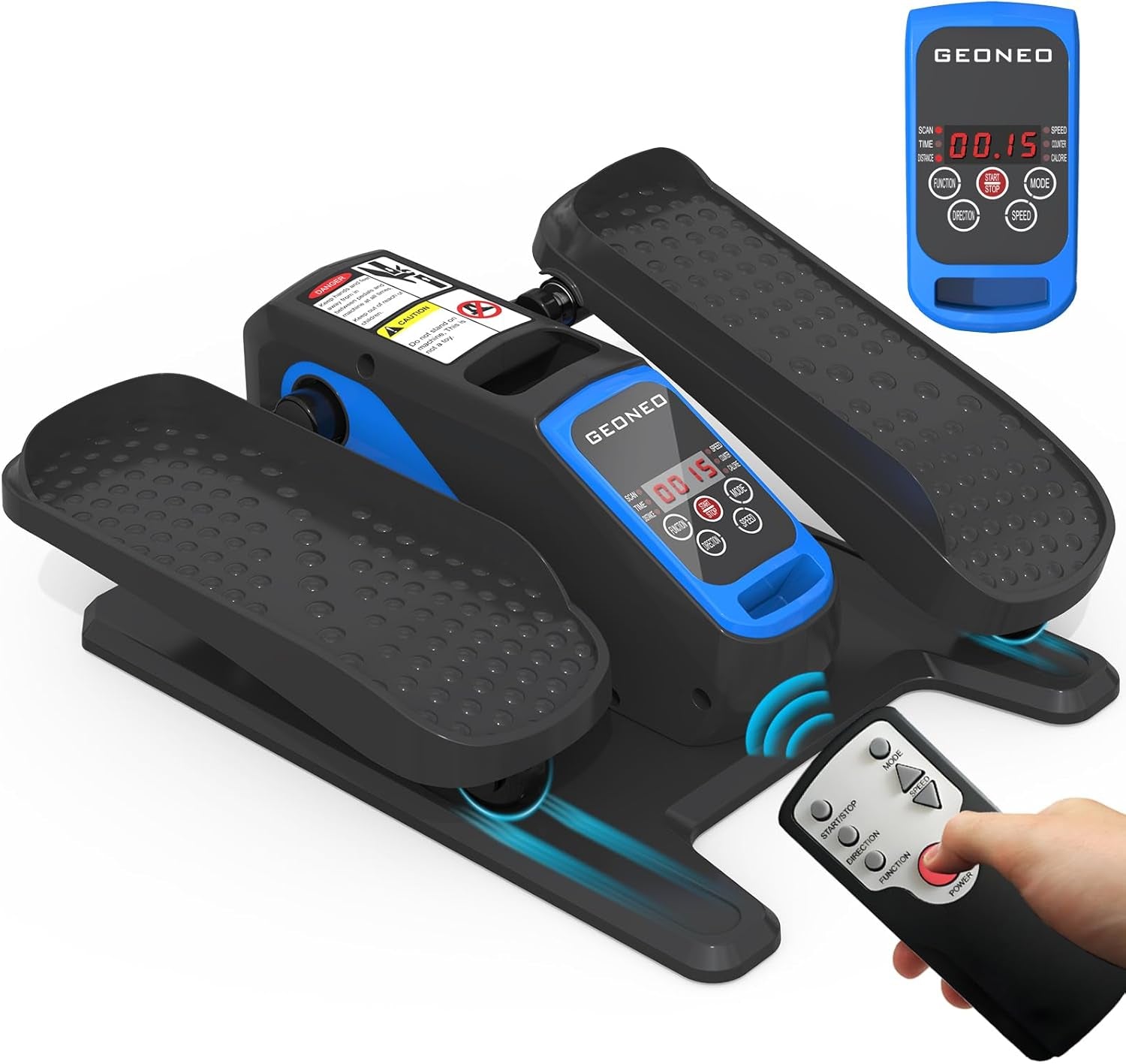 Under Desk Elliptical Machine, Electric Ellipse Leg Exerciser for Senior, Quiet and Compact Electric Seated Pedal Exerciser for Home with Display Monitor, Remote Control and 12 Adjustable Speeds