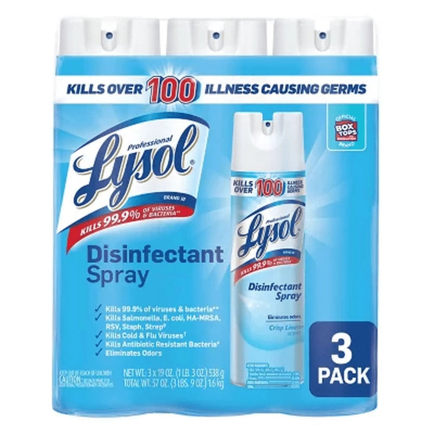 Disinfectant Spray, Crisp Linen Scent (19 Oz., 3 Pk.)