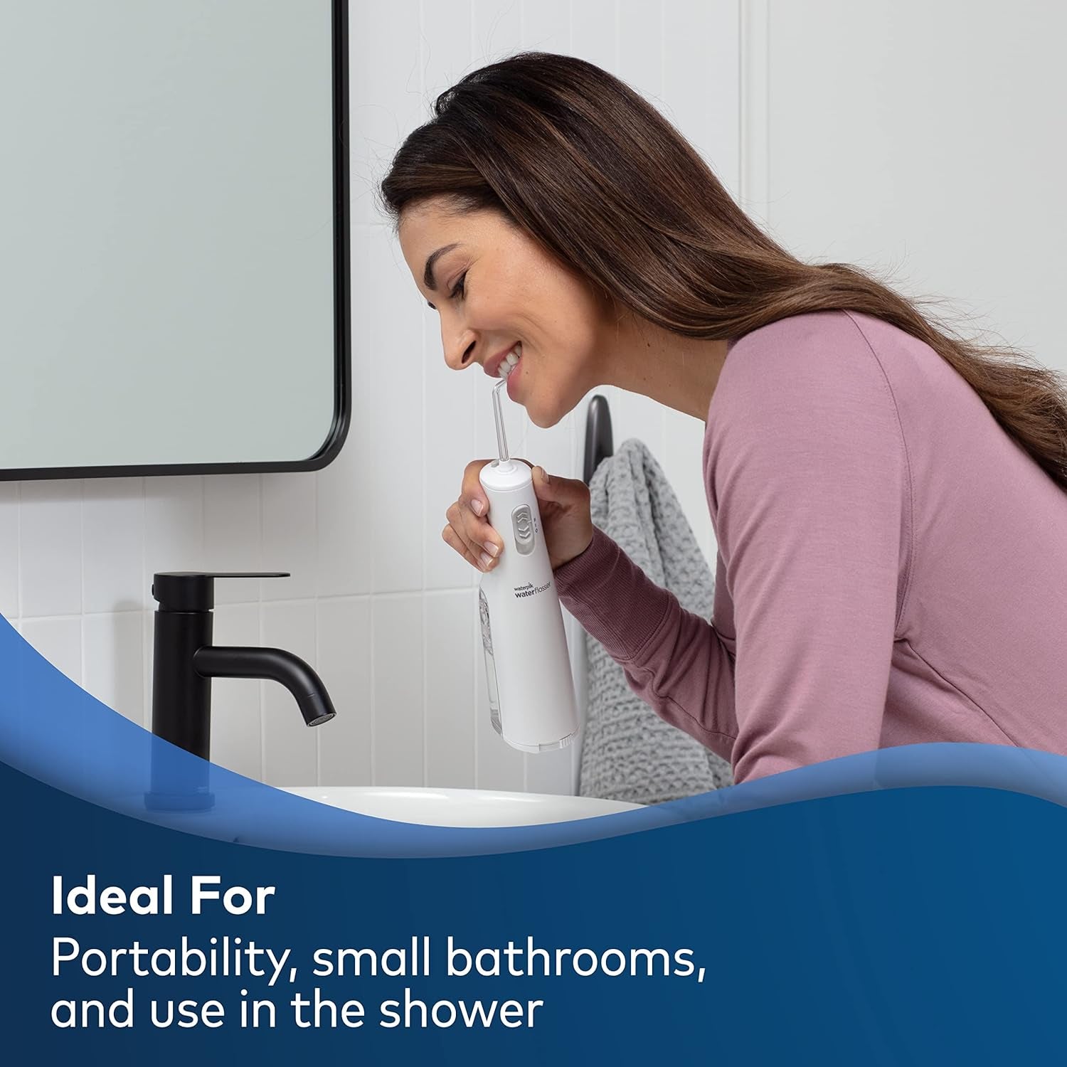 Cordless Water Flosser, Battery Operated & Portable for Travel & Home, ADA Accepted Cordless Express, White Wf-02(Packaging May Vary)