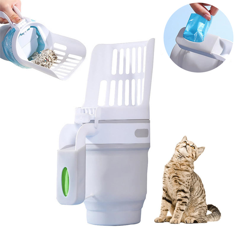 Upgrade Widen Cat Litter Shovel Scoop With Refill Bags Large Cat Litter Box Self Cleaning Cat Waste Bin System Pet Supplies Pet Products - Lincoln Values