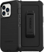 Iphone 13 Pro (ONLY) Defender Series Case - Black, Rugged & Durable, with Port Protection, Includes Holster Clip Kickstand