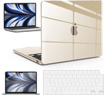 Compatible with 2024 2023 2022 Macbook Air 13 Inch Case M3 A3113 M2 A2681, Hardshell Case & Keyboardcover & Screenfilm for Mac Air 13.6 with Touch ID, Crystal Clear, KK-CYCL+2
