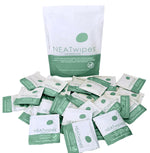 Neatwipes Hand Sanitizing Wipes | Travel Size | Disposable Wet Wipe & Biodegradable | Cucumber Aloe Essential Oil | Soothing Aloe & Glycerin | 24 Individually Wrapped Wipes