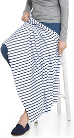 UPF 50+ Savannah Sun Blanket - Sun Protective (One Size- White/Navy)