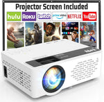 Mini Projector, Upgraded Bluetooth Projector with 100