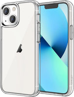 Case for Iphone 13 6.1-Inch, Non-Yellowing Shockproof Phone Bumper Cover, Anti-Scratch Clear Back (Clear)