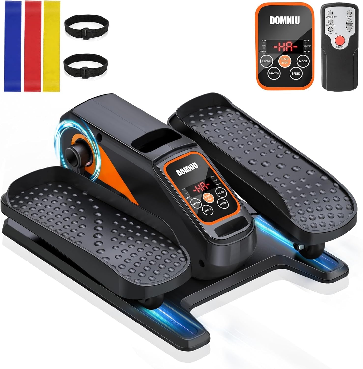 Under Desk Elliptical Machine, Electric Ellipse Leg Exerciser While Sitting for Seniors Adults, Quiet & Portable Electric Seated Pedal Exerciser with Remote Control, 15 Adjustable Speeds, 5 Auto Modes