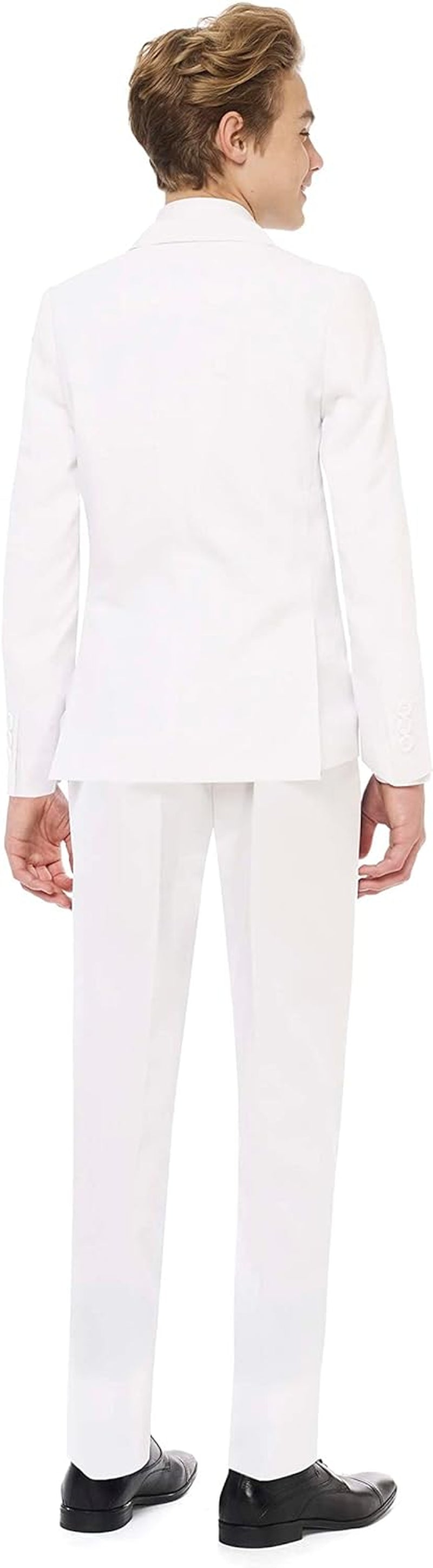 Teen Boys Solid Color Party Suit - Prom and Wedding Party Outfit - Including Blazer, Pants and Tie