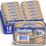 Wild Caught Sardines in Soybean Oil, 3.75 Oz Can (Pack of 12) - 14G Protein per Serving - Gluten Free, Keto Friendly, Kosher