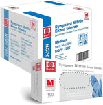 Medical Blue Nitrile Exam Gloves - Latex-Free & Powder-Free - NGPF-7002 (Case of 1,000), Medium
