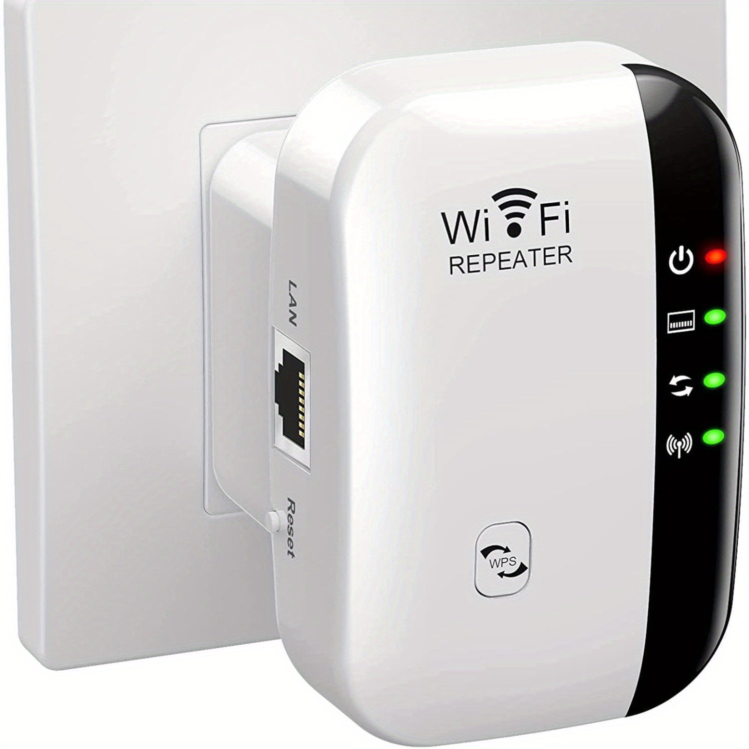HighSpeed WiFi Repeater Extender  300Mbps 80211N Long Range Signal Booster Easy Setup IndoorOutdoor White  Black