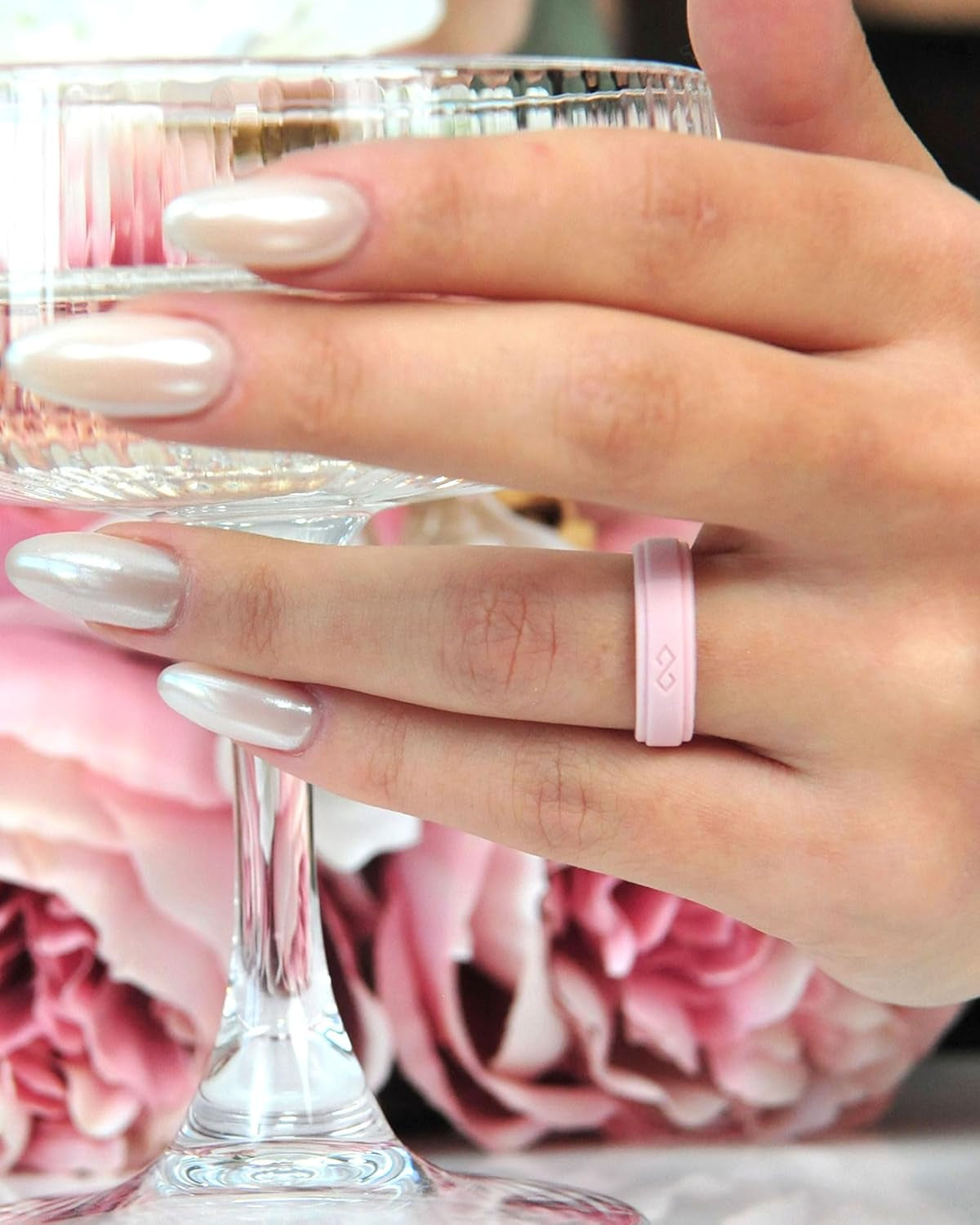 Infinity Silicone Ring for Women | Soft Flexible Rubber Wedding Band, Comfortable Fit, Engagement Ring Alternative, Everyday Wear, Patented Design