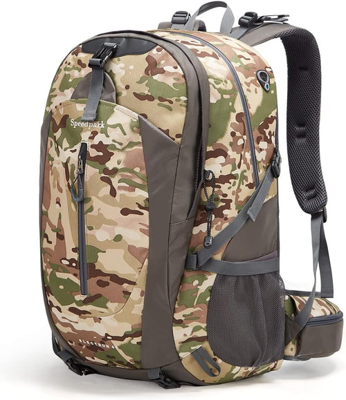 40L Hiking Backpack, Lightweight Camping Daypack with Rain Cover | Water-Resistant Rip-Stop Nylon, Multi-Pockets, Survival Whistle. Ideal for Men, Women, Travel, Trekking