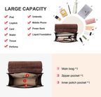Leather Backpack Purse for Women Fashion Travel Shoulder Bag | Genuine Leather and Microfiber Leather, College Backpacks, Vintage, Casual Work Bag