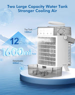 Portable Air Conditioners, Air Cooler with Remoter Evaporative Personal Mini AC, 3 Wind Speed, 2-4-8H Timer, 3 Modes, Colorful Night Light, Portable AC for Room, Car, Bedroom, Camping