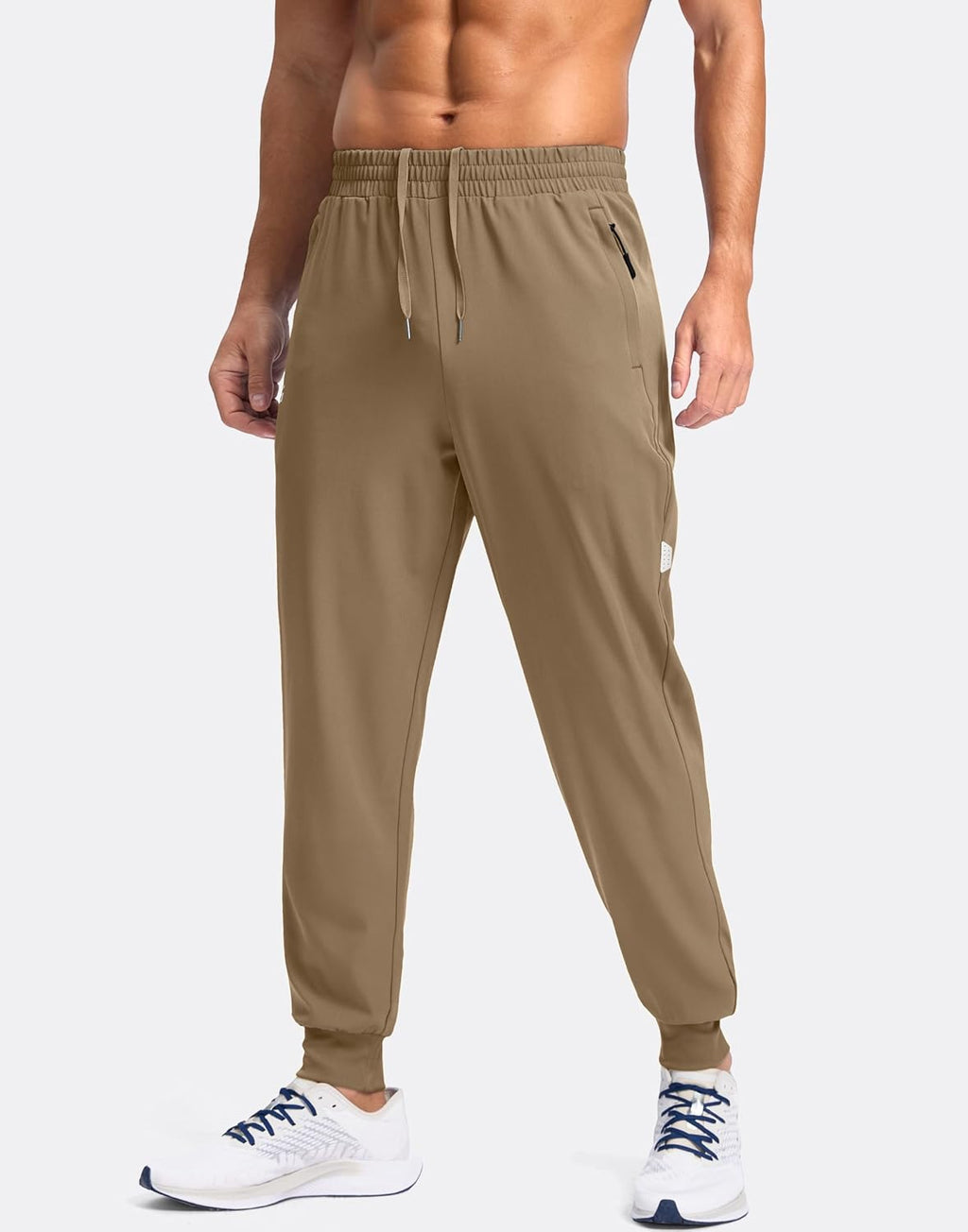 Men'S Joggers with Zipper Pockets Lightweight Athletic Workout Pants Quick Dry Sweatpants for Men Running Hiking