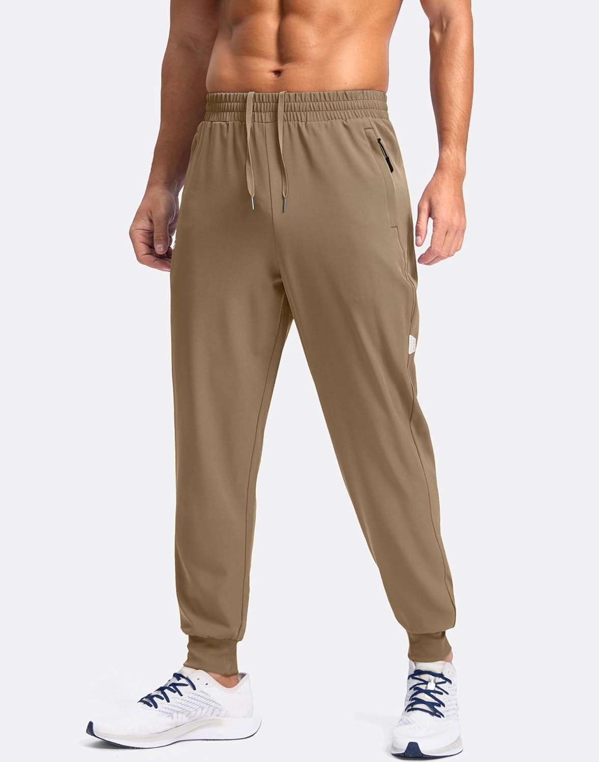 Men'S Joggers with Zipper Pockets Lightweight Athletic Workout Pants Quick Dry Sweatpants for Men Running Hiking