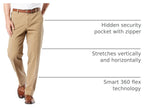 Men'S Classic Fit Workday Khaki Smart 360 FLEX Pants (Standard and Big & Tall)