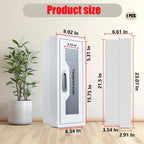 Rounded Corner Semi Recessed Steel Fire Extinguisher Cabinet White 2PC | for 2.5/5/10 LB Extinguisher ，Heavy-Duty Wall Mount Box ，Invisible Handle, Transparent Window, Indoor/Outdoor Use