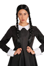 Scary Girl or Indian Girl Wig, Wednesday, Pocahontas, Braided Black Wig, High Fashion Quality Hair Wigs for Women; Braided Wigs; Halloween Costume Wig, Halloween Wigs