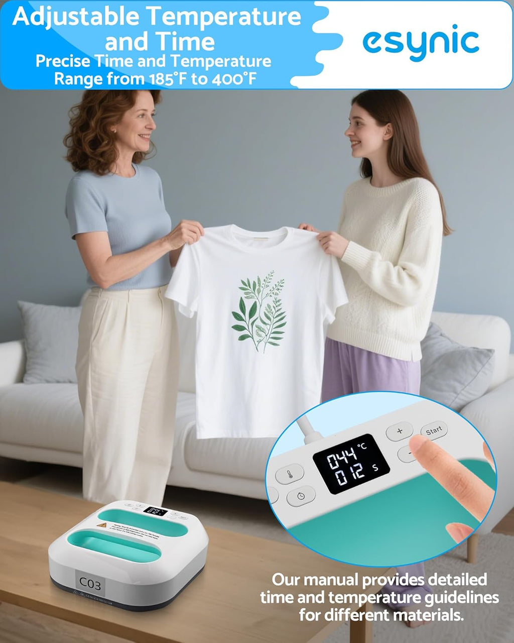 Portable Handheld Heat Press Machine 9X9 Inch-Digital T-Shirt Press with Ceramic Heating Plate & LED Screen Timer-110V/900W Plancha Para Sublimacion for DIY Crafts/T-Shirts/Tote Bags
