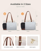 Laptop Tote Bag for Women with 3 Separate Pocket Work Bag with Large Cup Holder Computer Briefcase for Teacher Nurse