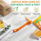 Premium Skin-Care Patch Kit – Gentle Foot & Face Care Set with Soft Patches, Comfort Bands & Stick Applicator for Men, Women & Kids Orange