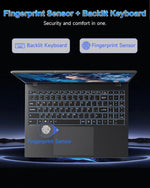 Laptop Computer, 15.6" FHD IPS Display, N95 Processor (Beat N5095), 12GB High-Speed DDR5 RAM 256GB SSD, Wifi 6 BT 5.3, Fingerprint , Backlit Keyboard, Lightweight Notebook for Business Student Office