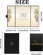 Black Gold 70Th Birthday Party Decorations, Happy 70Th Birthday Alternative Signature Guest Book for Men Women Cheers to 70 Years Old Gifts 70 Birthday Signing Card Board Party Supplies