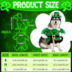 St. Patrick'S Day Dog Costume Walking Leprechaun Dog Outfit with Arms Irish Day Holiday Pet Clothes Cosplay Accessories for Cat Doggy Pet(L)