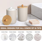 Bathroom Accessories Set 5 Pcs, Plastic Beige Bathroom Decor, Soap Dispenser and Toothbrush Holder Set, Soap Dish, Cotton Swab Jar, Bathroom Set, Boho Bathroom Organizer Accessory
