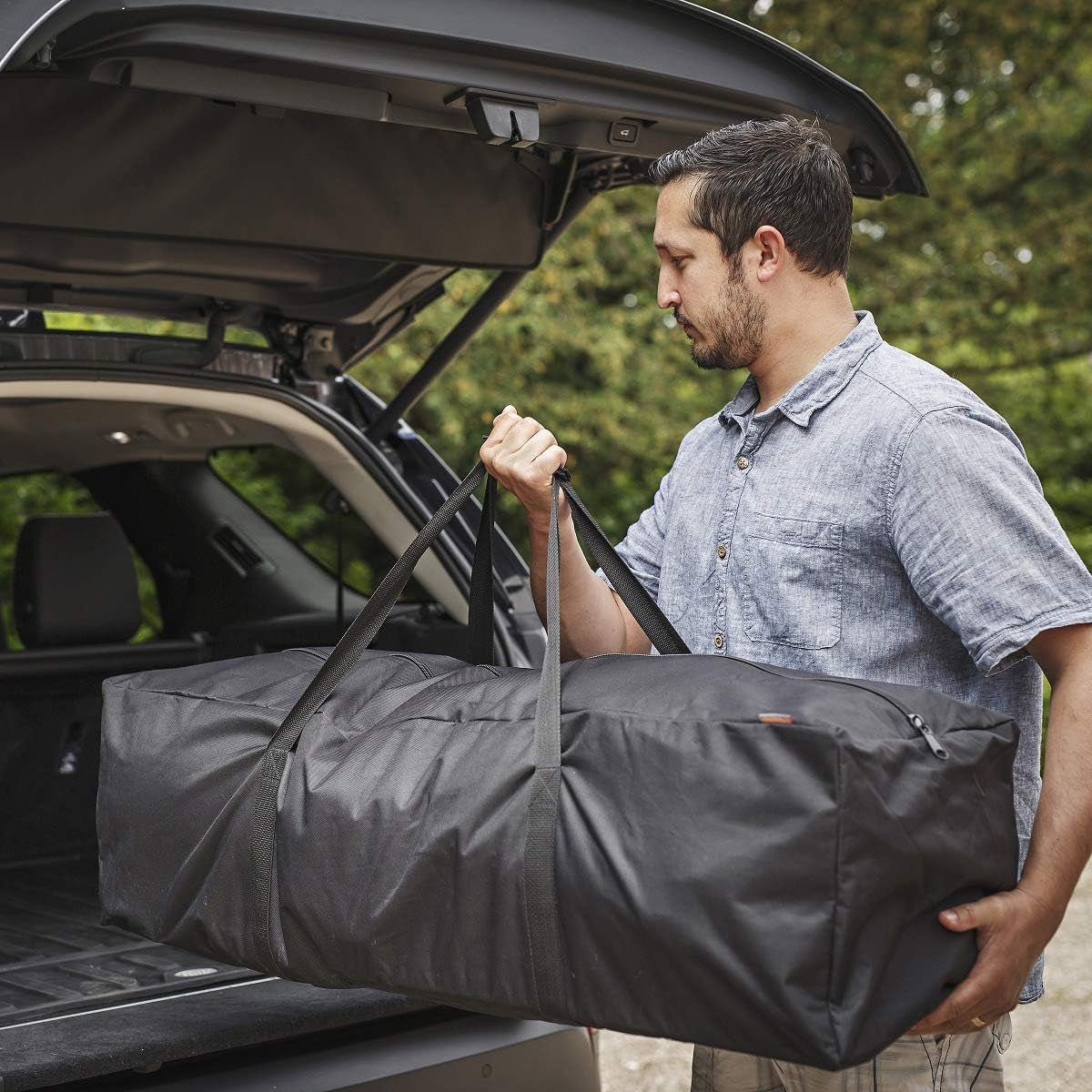 45Inch Sports Duffel Travel Bag, 115L Extra Large Duffel Luggage Bag with Upgrade Zipper, Water Resistant & Foldable Equipment Storage Bag for Camping Tent Tripod Fishing, 2PCS