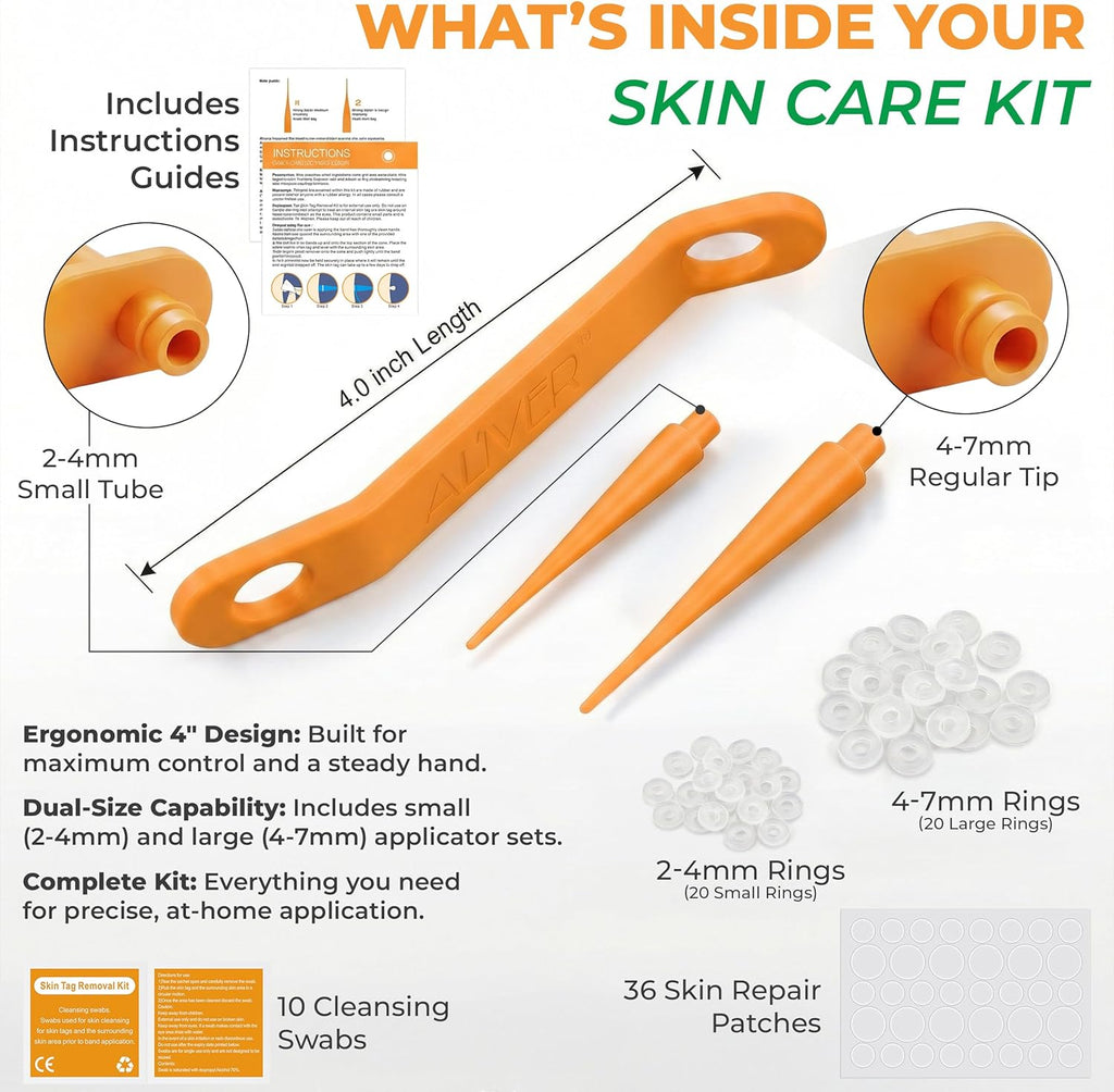 Premium Skin-Care Patch Kit – Gentle Foot & Face Care Set with Soft Patches, Comfort Bands & Stick Applicator for Men, Women & Kids Orange