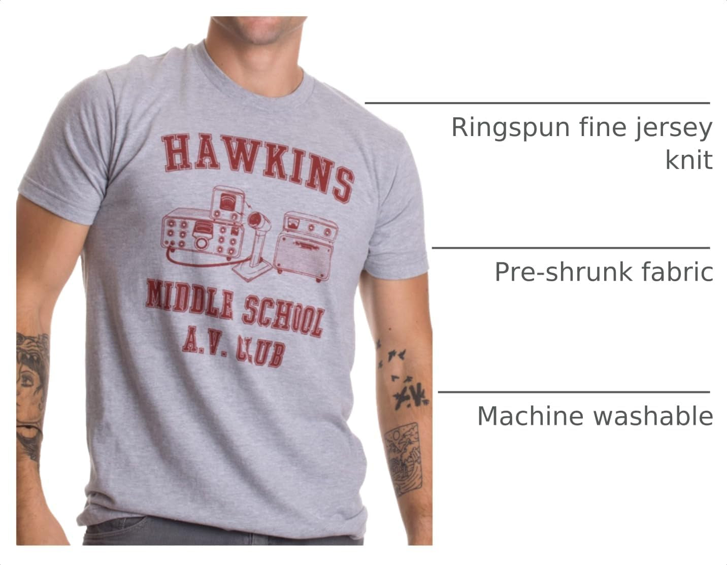 Hawkins Middle School A.V. Club | Vintage Style 80S Costume AV Hawkin T-Shirt