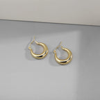 Chunky Gold Hoop Earrings for Women Cute Fashion Hypoallergenic Earrings Minimalist Jewelry Gift