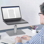Adjustable Height Laptop Stand for Macbook Pro, Ergonomic Desk Riser for 11-15 Inch Laptops and 24-32 Inch Monitors