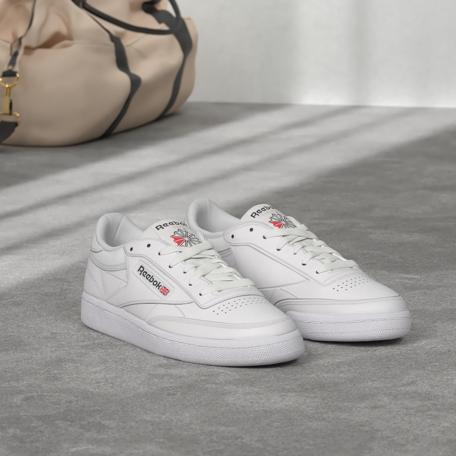 Club C 85 Mens Tennis Shoes, Casual Fashion White Sneakers for Men