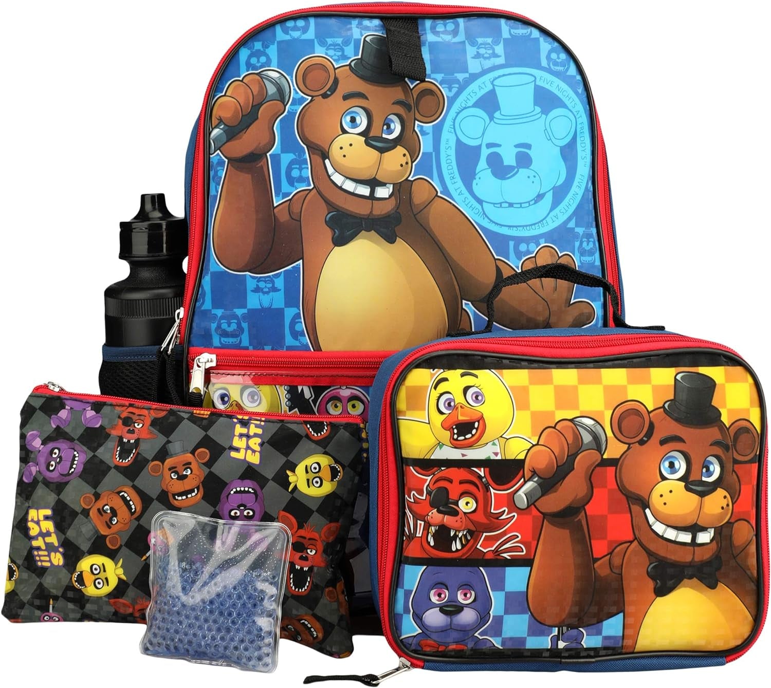 Five Night at Freddys 4-Pc Backpack Set for Kids