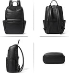 Laptop Backpack for Women,Leather Backpack with 15.6 Inch Laptop Compartment,Large Capacity Computer Backpacks Purse,Carry-On Travel Backpacks,Casual Daypack for Work Business College,Black