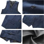 Boys Suits 3 Piece Slim Fit for Kids Size 10 Navy Blue Prom Wedding Dresswear Formal Set Tuxedo Blazer Jacket Vest Pant