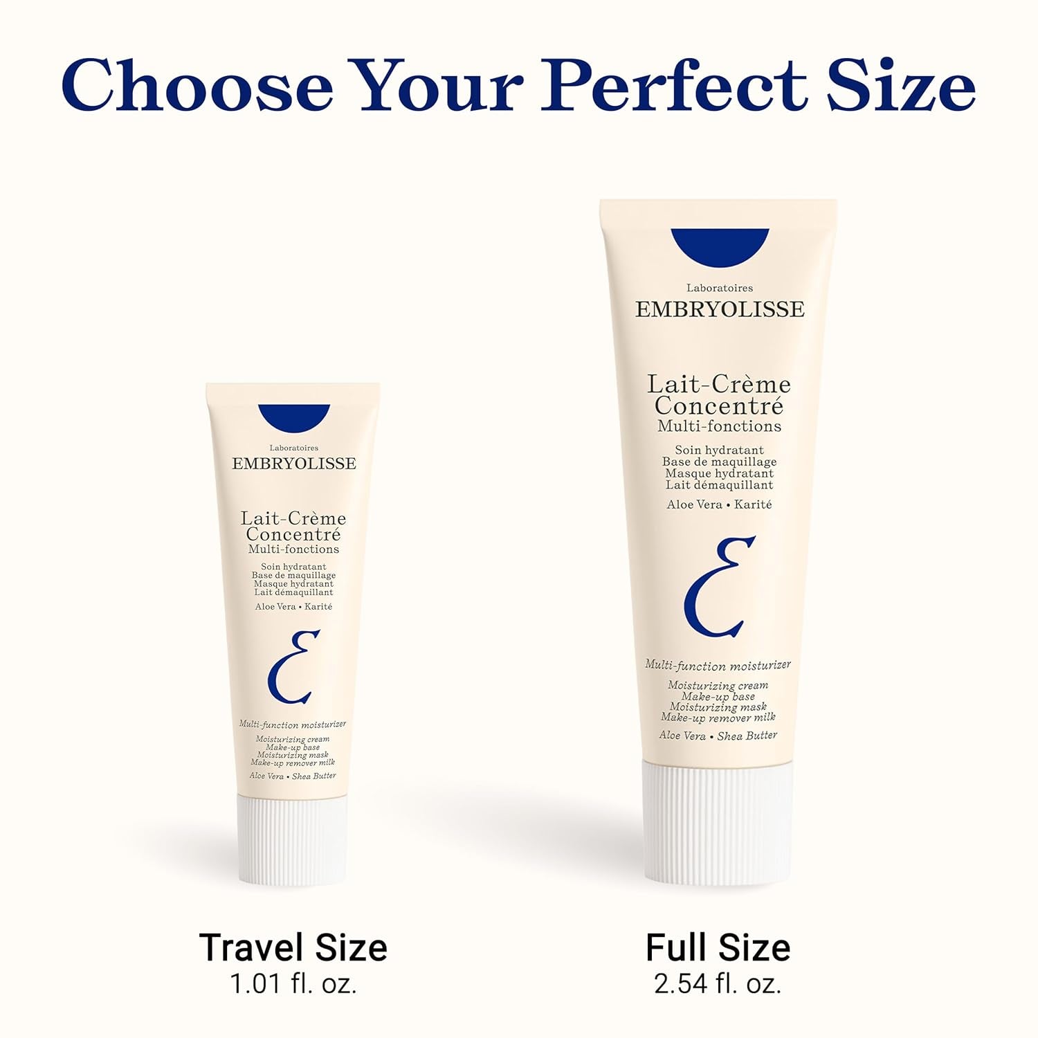 Lait-Crème Concentré Face Moisturizer and Makeup Primer, French Face Cream with Shea Butter & Aloe Vera, 2.54 Fl Oz