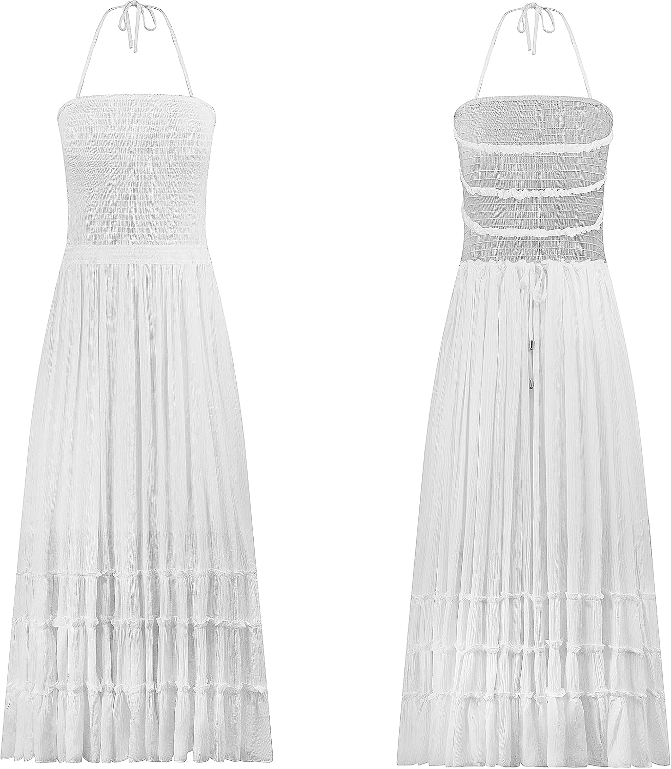 Womens Summer Boho Sexy Backless Long Dresses