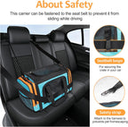 Large Cat Carrier for 2 Cats, Pet Carrier, Dog Carrier for Small Dogs, Cat Carrier Soft, Collapsible Large Pet Carrier for Traveling Indoor and Outdoor Uses - Blue 23"X13"X13"