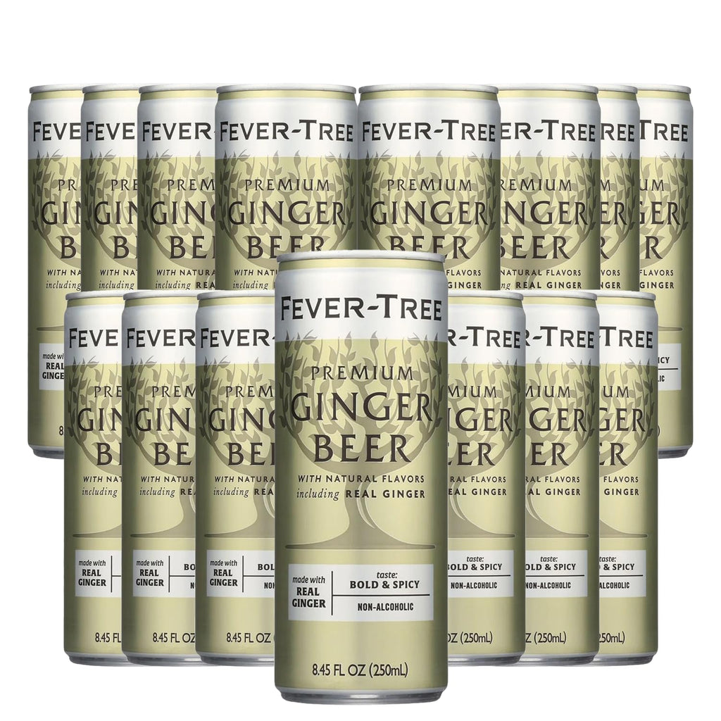 Fever Tree Premium Ginger Beer - Premium Quality Mixer and Soda - Refreshing Beverage for Cocktails & Mocktails 250Ml Bottle