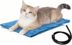 Pet Heating Pad,Cat Heating Pad Indoor Waterproof,Auto Constant Temperature, Chew Resistant Steel Cord (Blue, S-12" X 16")