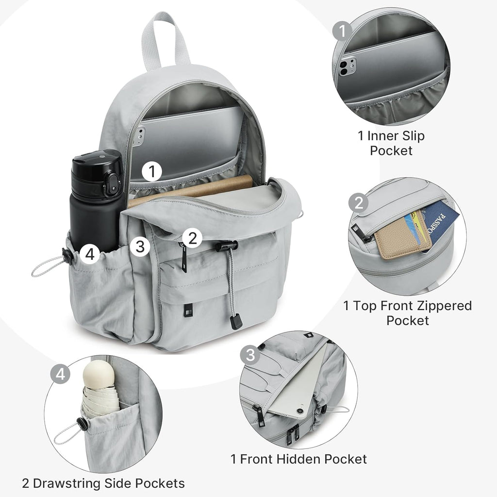 10L Small Hiking Backpack for Women Men | Mini Lightweight Travel Casual Daypack, Water Repellent Fabric, Fits 11" Tablet